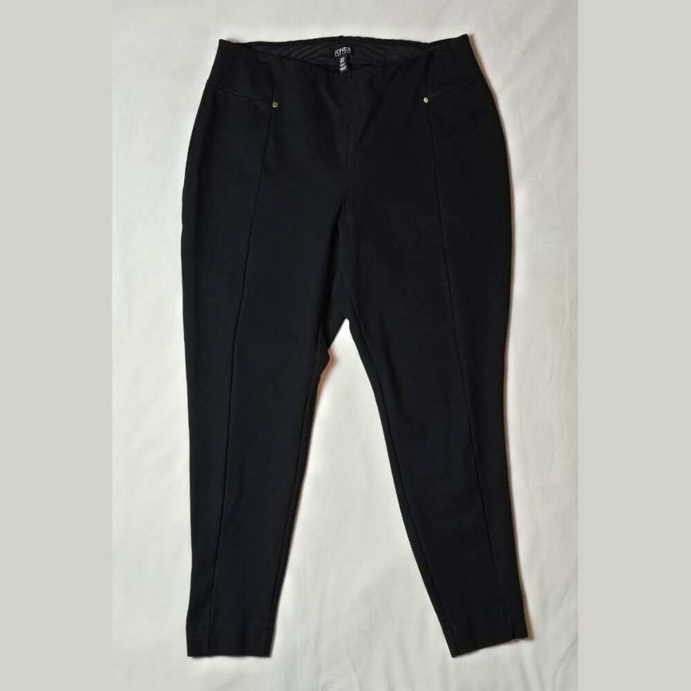 Jones New York Pull-On Skinny Dress Pants – Black – Women’s XL